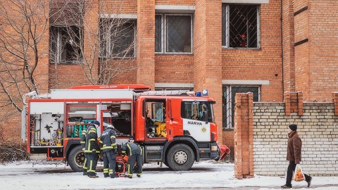 Нарвский театр "Ильмарине" пострадал от пожара. Автор фото - Илья Смирнов