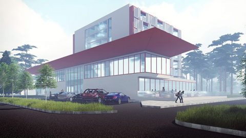 Представлены эскизы будущего комплекса гостиницы и спа на пересечении улиц Яана Поска и Айа - в самом центре Нарва-Йыэсуу.