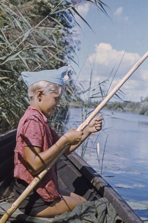На рыбалке на реке Ыхне в 1960-х годах. (Лембит ТАРТЕС)