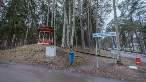Участок городской земли в центре Нарва-Йыэсуу, у пересечения улиц Айа и Мере, где в течение пары ближайших лет меж елей и сосен может вырасти спортхолл. По соседству находится спа-санаторий "Нарва-Йыэсуу", а в двухстах метрах отсюда - городской песчаный пляж и волны Финского залива. (Фото: Илья СМИРНОВ)