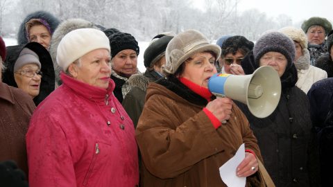 Митинг в Кохтла-Ярве в 2013 году. (Фото: Пеэтер ЛИЛЛЕВЯЛИ/АРХИВ)