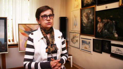 Ретроспективная выставка живописи Аалы Гитт, посвященная жизненному юбилею художника, стала последней экспозицией перед закрытием зала на ремонт. (Фото: Пеэтер ЛИЛЛЕВЯЛИ)